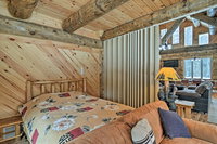 Custom Log Cabin with Deck  45 Acres by Pine River Tourism Bookings