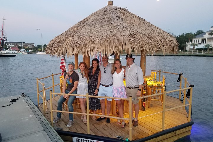 A Charleston Harbor Tour On A Polynesian Style Real Bamboo Motorized Tiki Bar. - thumb 2